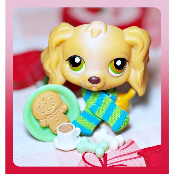 2006 Authentic Littlest Pet Shop LPS #79 Cocker Spaniel Puppy Dog Green Eyes - Picture 3 of 10